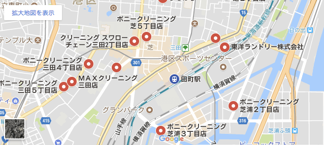 田町駅周辺地図